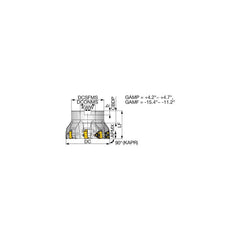 Indexable Square-Shoulder Face Mill:  TPTN12J080B25.4R06,  25.4000″ Arbor Hole Dia, Uses  6,  120708 Inserts,  Through Coolant,  Series  TPTN