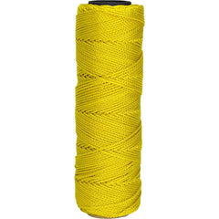 Twine; Type: Mason Line; Material: Nylon; Twine Construction: Braided; Color: Yellow; Overall Diameter: 0.060; Breaking Strength (Lb.): 170.000; Twine Size: #18; Length (Feet): 500.00; Twine Size: #18; Diameter (Decimal Inch): 0.060; Color: Yellow; Overal