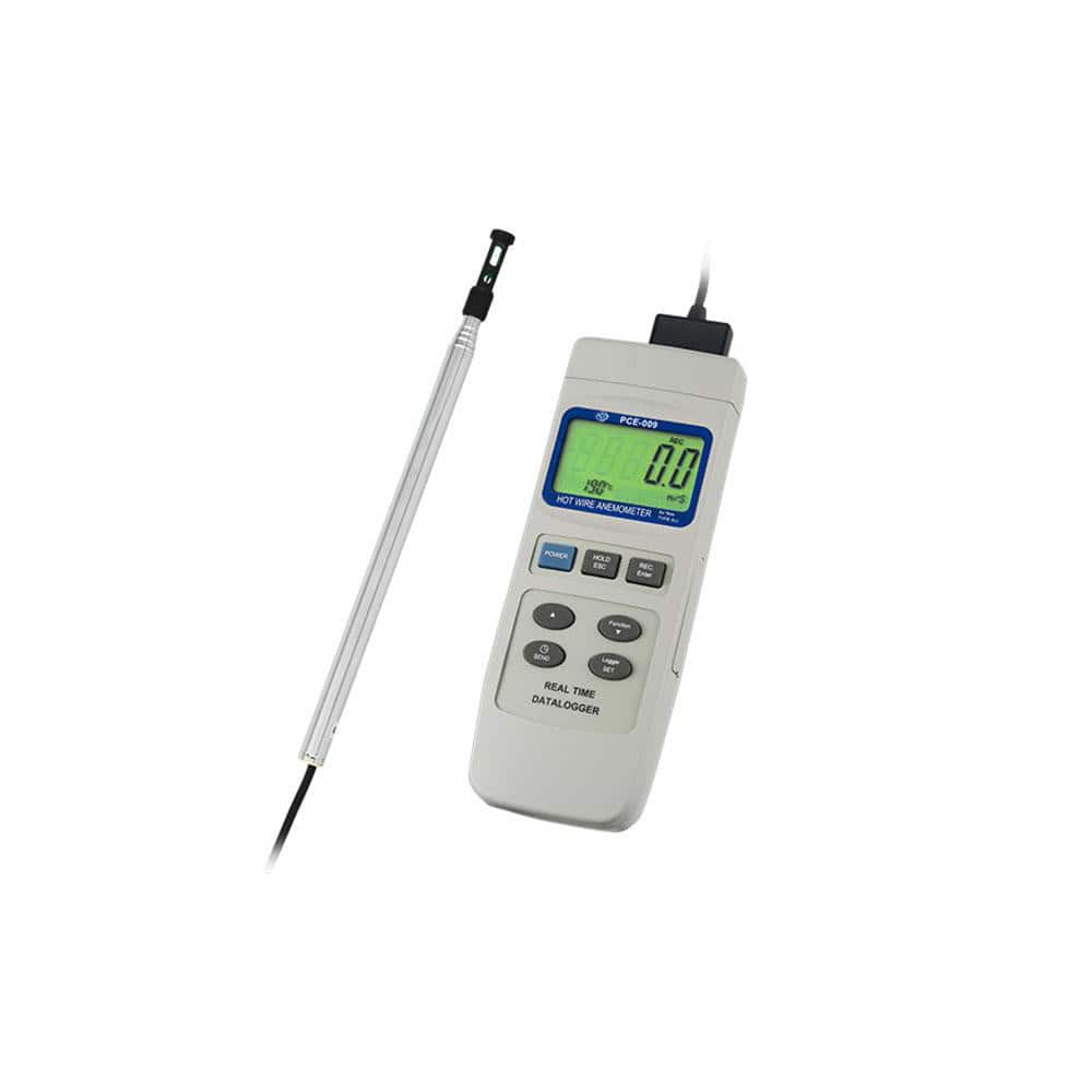 Airflow Meters & Thermo-Anemometers; Meter Type: Hot Wire Thermo-Anemometer; Maximum Air Velocity ft/min (Feet): 3937; Measures: Airflow; Temperature; Humidity Sensing: No; Data Logging: Yes; Auto Power Off: Yes; Minimum Air Velocity: 40; Minimum Process