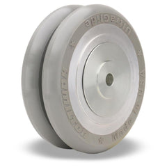 Twin Wheel Caster Wheel: Polyurethane on Aluminum, 6″ Dia, 2″ Wide 1,500 lb Capacity, Precision Sealed Ball Bearing, Non-Marking