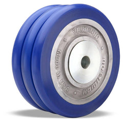 Triple Wheel Caster Wheel: Polyurethane on Aluminum, 8″ Dia, 3″ Wide 2,800 lb Capacity, Precision Sealed Ball Bearing, Non-Marking