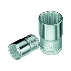 Non-Impact Hand Socket: 3/8″ Drive, 19 mm Socket, 12-Point Chrome-Plated