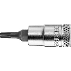 Hand Hex & Torx Bit Sockets; Socket Type: Torx Bit Socket; Bit Length: 15 mm; Insulated: No; Tether Style: Not Tether Capable; Material: 31CrV3 Chrome Vanadium Steel; Finish: Chrome-Plated; Standards: DIN 3120 - C 6.3; ISO 1174; Non-sparking: No; Overall