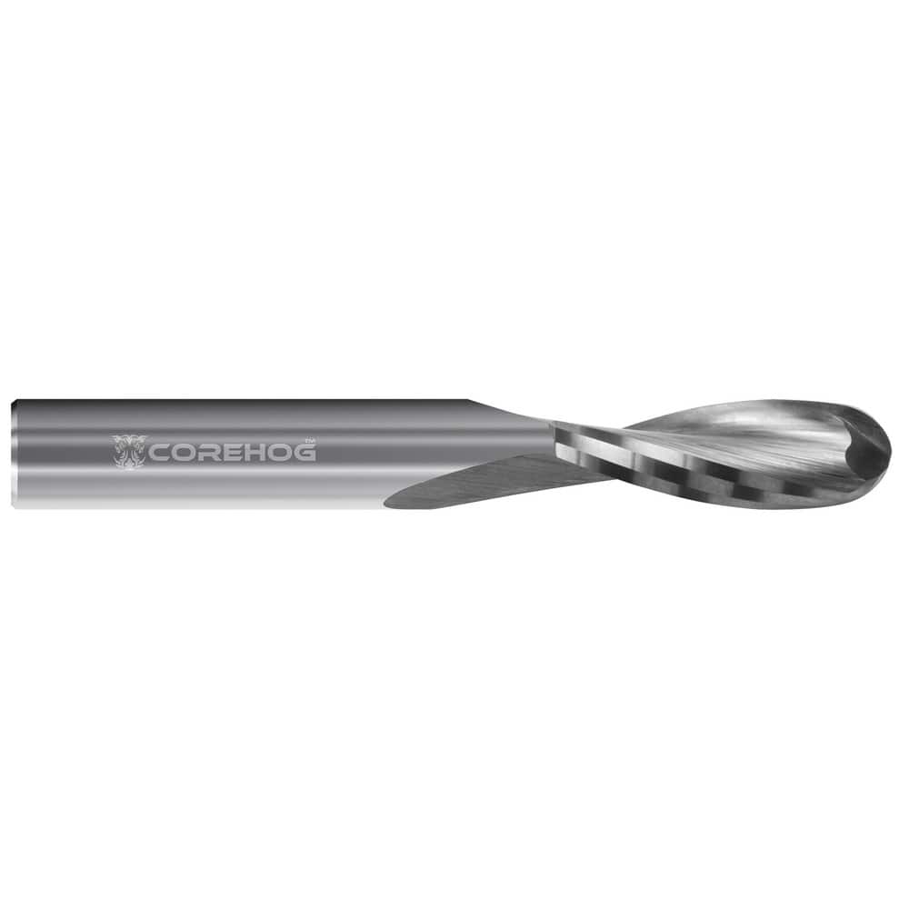 Ball End Mill: 0.187″ Dia, 2 Flute, Solid Carbide 2″ OAL, Uncoated