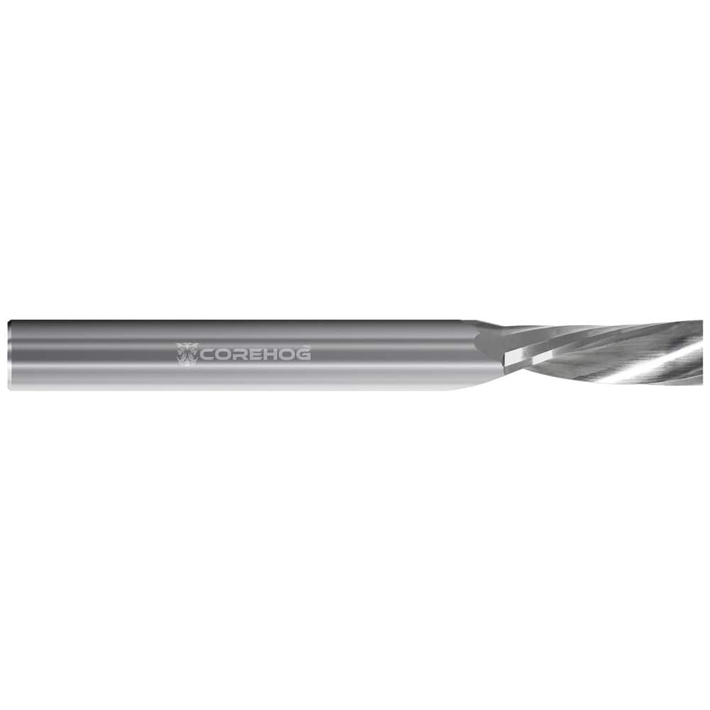 Square End Mill: 0.187'' Dia, 5/8'' LOC, 2'' OAL, 1 Flute, Solid Carbide Single End, Uncoated, Downcut Flute