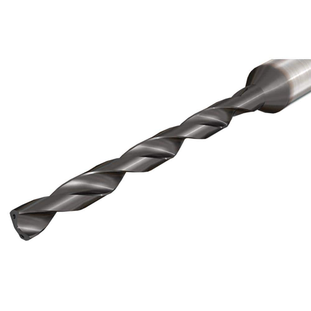 Extra Length Drill Bit:  140 &deg,  Solid Carbide Spiral Flute,  Straight Shank,  Series SCD