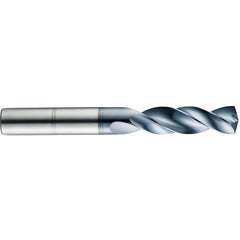 #34 Dia. × 1/8″ Shank × 5/8″ Flute Length × 2″ OAL, 3xD, 145°, TC, 2 Flute, External, Round Solid Carbide Drill - Americas Industrial Supply