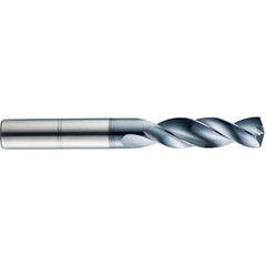 ‎3/8″ Dia. × 3/8″ Shank × 1-27/32″ Flute Length × 3-1/2″ OAL, 3xD, 145°, TA, 2 Flute, External, Round Solid Carbide Drill