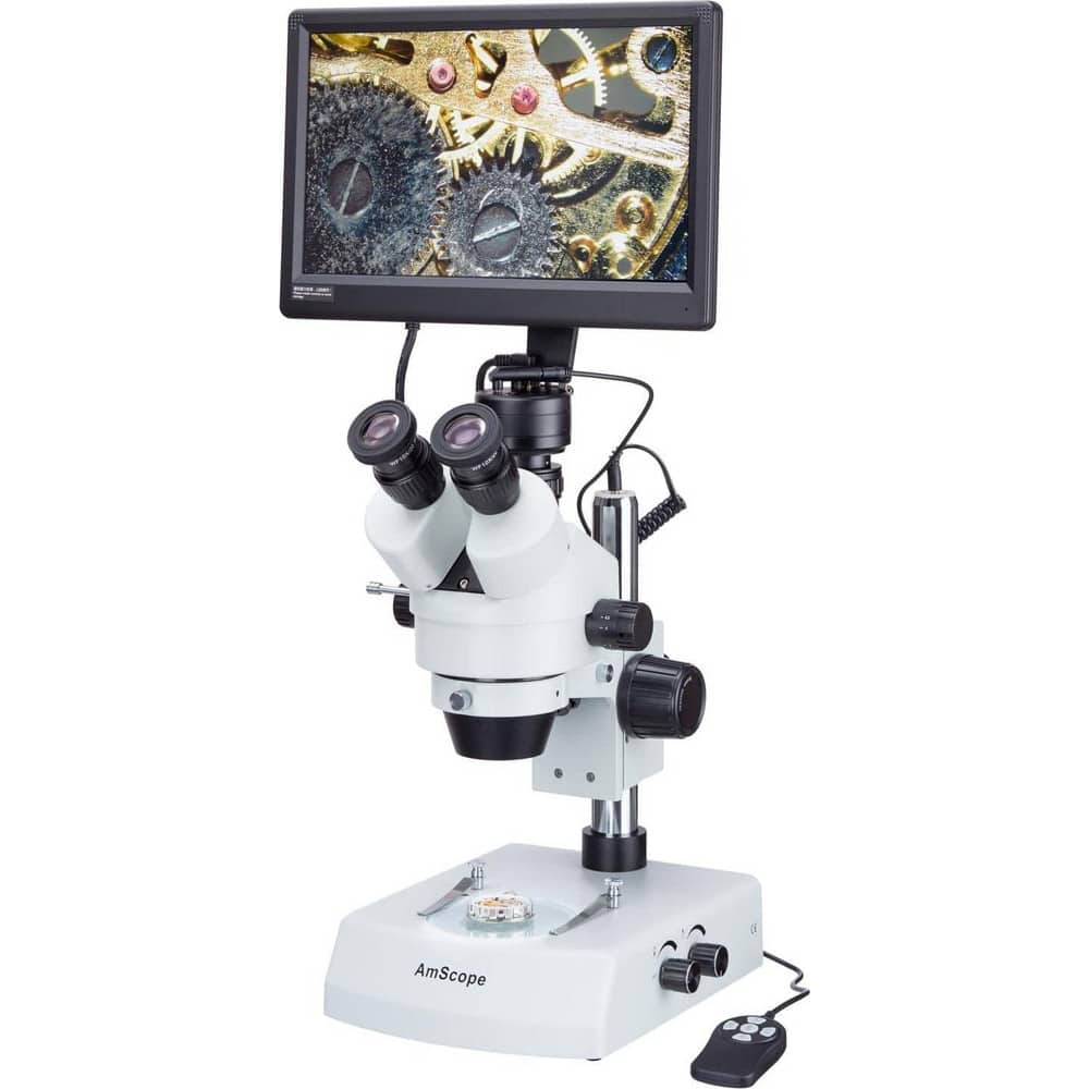 Microscopes; Microscope Type: Stereo; Eyepiece Type: Trinocular; Image Direction: Upright; Eyepiece Magnification: 10x; Maximum Magnification: 7x