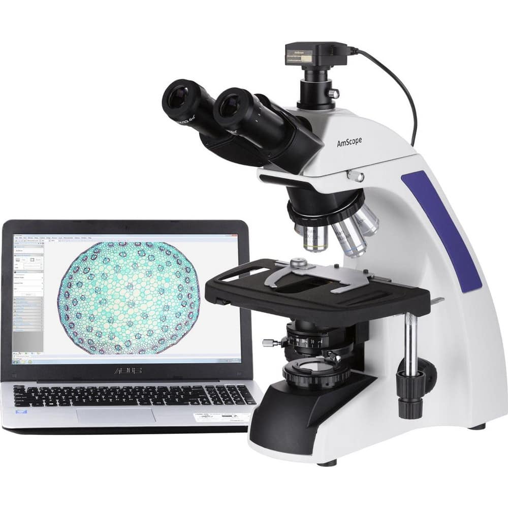 Microscopes; Microscope Type: Compound; Eyepiece Type: Trinocular; Image Direction: Upright; Eyepiece Magnification: 10x; Maximum Magnification: 40x