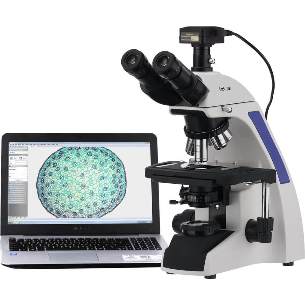 Microscopes; Microscope Type: Compound; Eyepiece Type: Trinocular; Image Direction: Upright; Eyepiece Magnification: 10x; Maximum Magnification: 40x