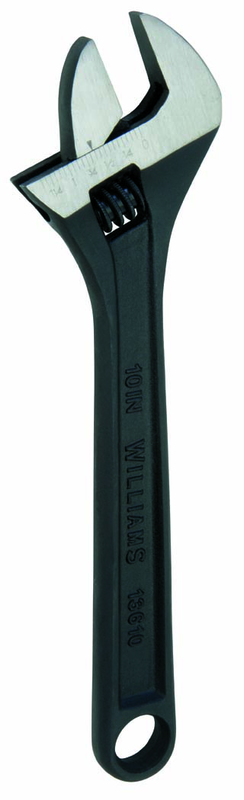 2-1/16" Opening - 18" OAL - Black Adjustable Wrench - Polished Head - Americas Industrial Supply