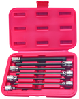 7 Piece - 1/8; 5/32; 3/16; 7/32; 5/16; 3/8 - 3/8" Drive - Hex Socket Set - Americas Industrial Supply