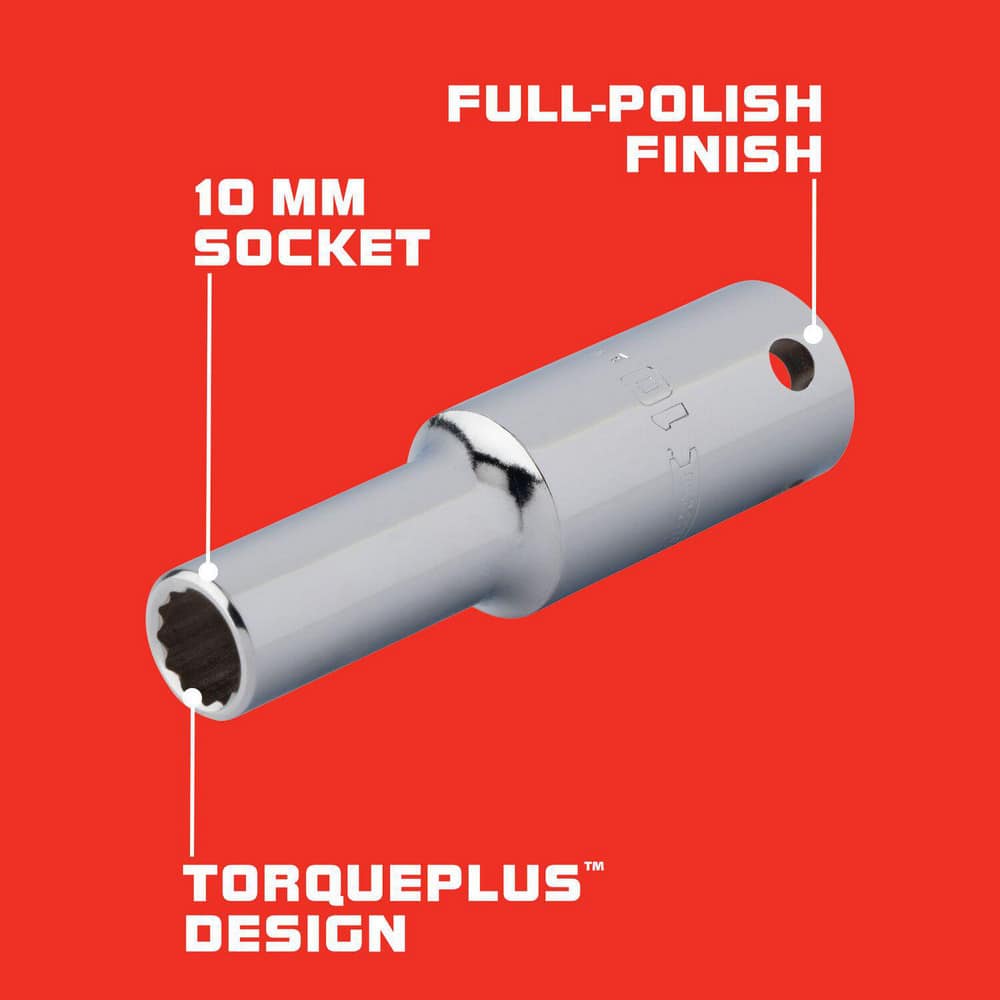 Hand Sockets; Socket Type: Deep Socket; Drive Style: Hex; Material: Steel; Insulated: No; Tether Style: Tether Ready; Standards: ASME B107.110-2012; Number Of Points: 12; Overall Length: 3.25