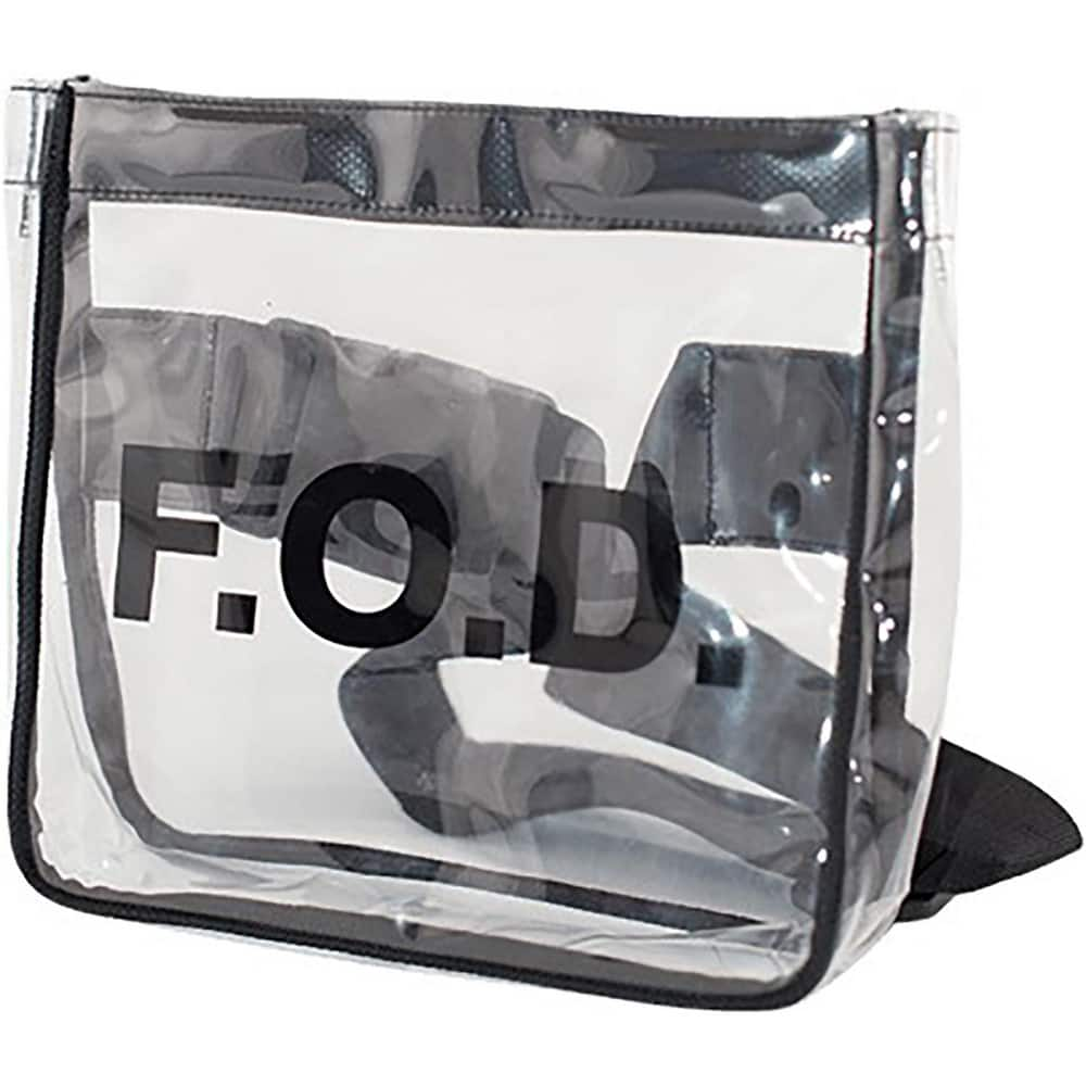 Tool Bags & Tool Totes; Closure Type: Hook & Loop; Material: Vinyl; Overall Width: 9; Overall Depth: 2.5 in; Overall Height: 8.5 in; Color: Clear; Number Of Pockets: 1.000