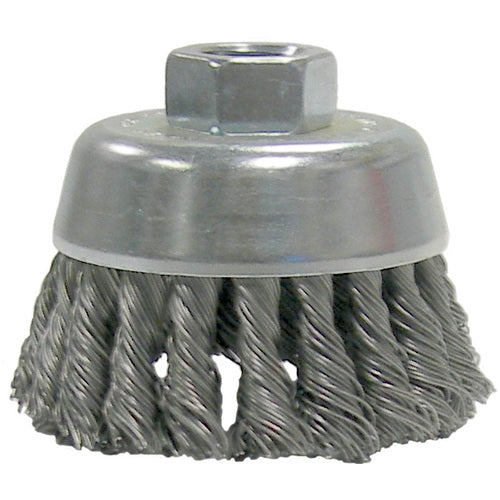 2-3/4″ Single Row Knot Wire Cup Brush, .020″ Steel Fill, M14 × 2.0 Nut - Americas Industrial Supply