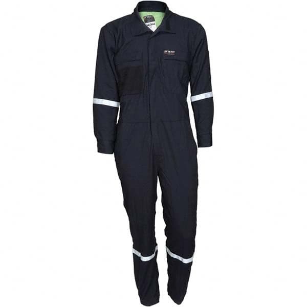 MCR Safety - Size 52 Long Navy ASTM F1506 8.9 Cal/Cm2 CAT2 NFPA 2112 UL Certified NFPA 70E Flame Resistant/Retardant Coveralls - Americas Industrial Supply