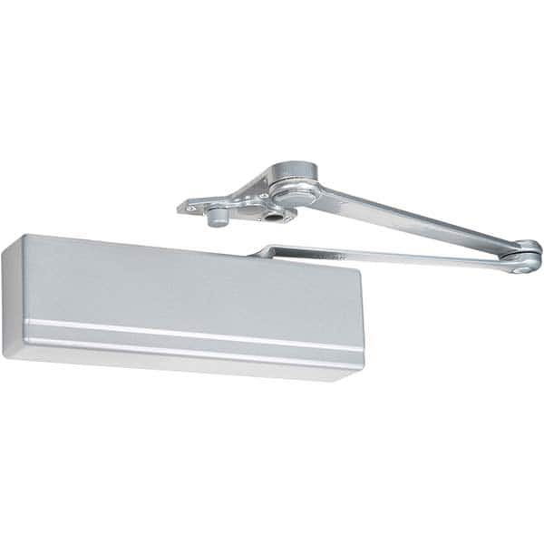 Door Damper: 11.8″ Closer Body Length Sprayed Aluminum Finish, Non-Handed