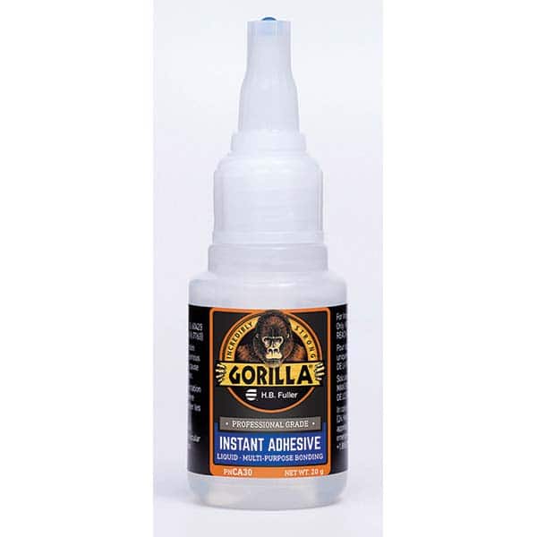 GorillaPro - 20 g Squeeze Bottle Clear Instant Adhesive - Americas Industrial Supply