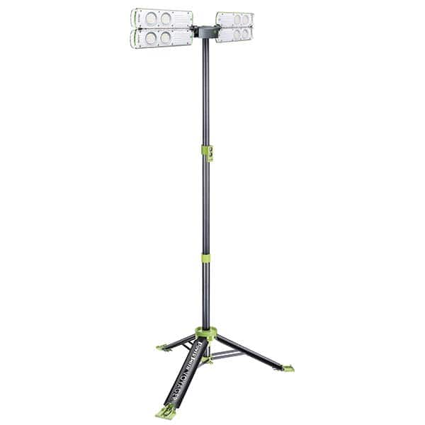 PowerSmith - Portable Work Lights Portable Type: Floor; Twin Angle Light; Tripod Lamp Type: LED - Americas Industrial Supply