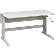 Treston - Stationary Work Benches, Tables Type: Laminate Top Crank Table Top Material: Laminate - Americas Industrial Supply
