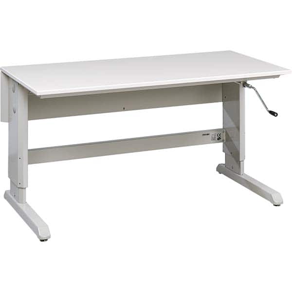 Treston - Stationary Work Benches, Tables Type: Laminate Top Crank Table Top Material: Laminate - Americas Industrial Supply