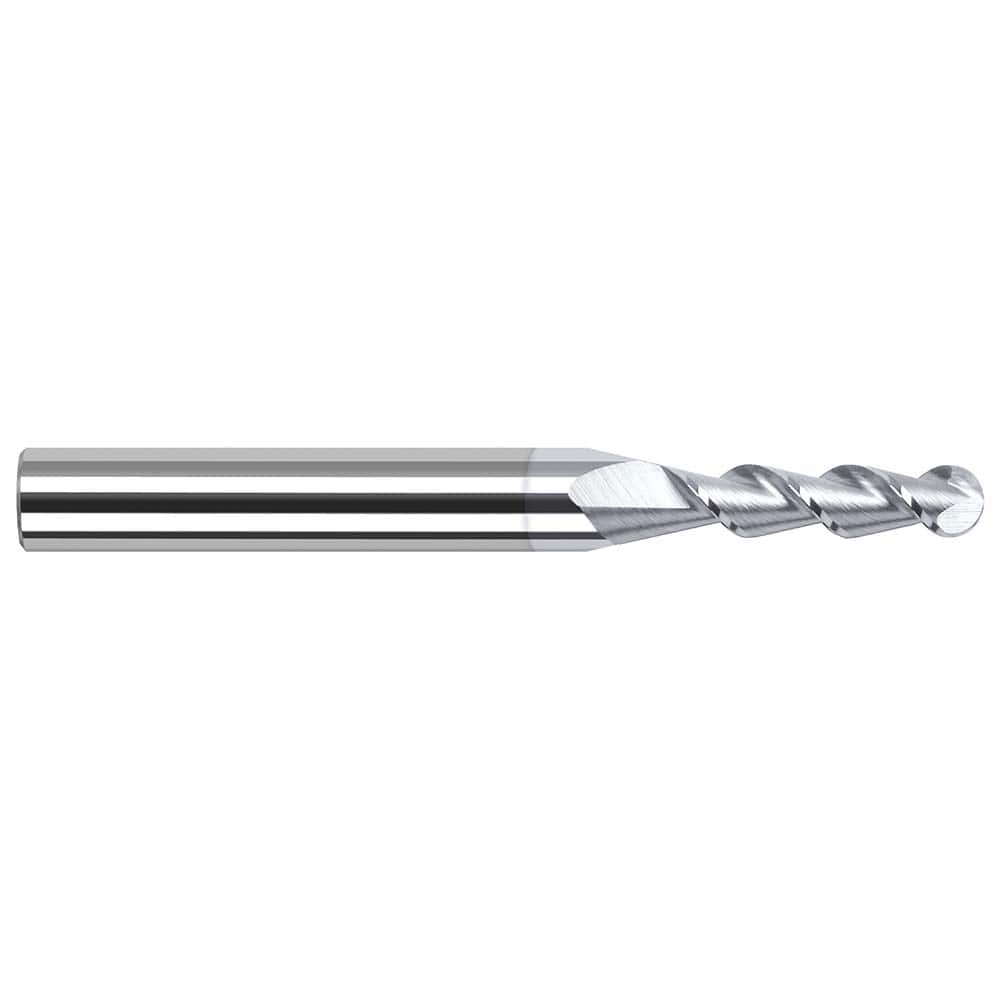 Harvey Tool - Ball End Mills; Mill Diameter (Inch): 3/32 ; Mill Diameter (Decimal Inch): 0.0930 ; Number of Flutes: 2 ; Length of Cut (Inch): 1/2 ; Length of Cut (Decimal Inch): 0.5000 ; Material: Solid Carbide - Exact Industrial Supply