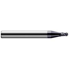 Harvey Tool - Ball End Mills; Mill Diameter (Inch): 3/8 ; Mill Diameter (Decimal Inch): 0.3750 ; Number of Flutes: 4 ; Length of Cut (Decimal Inch): 0.5700 ; Material: Solid Carbide ; Overall Length (Inch): 2-1/2 - Exact Industrial Supply