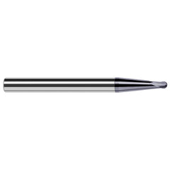 Harvey Tool - Ball End Mills; Mill Diameter (mm): 0.50 ; Mill Diameter (Decimal Inch): 0.0200 ; Number of Flutes: 2 ; Length of Cut (mm): 0.4000 ; Length of Cut (Decimal Inch): 0.0160 ; Material: Solid Carbide - Exact Industrial Supply
