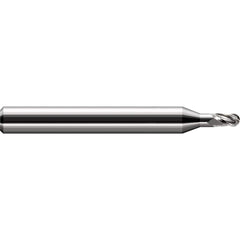 Harvey Tool - 3/64" Diam, 0.07" LOC, 3 Flute Solid Carbide Ball End Mill - Exact Industrial Supply