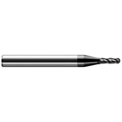 Harvey Tool - 1/16" Diam, 0.186" LOC, 4 Flute Solid Carbide Ball End Mill - Exact Industrial Supply