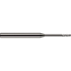 Harvey Tool - Ball End Mills; Mill Diameter (Inch): 1/16 ; Mill Diameter (Decimal Inch): 0.0620 ; Number of Flutes: 2 ; Length of Cut (Decimal Inch): 0.1860 ; Material: Solid Carbide ; Overall Length (Inch): 2