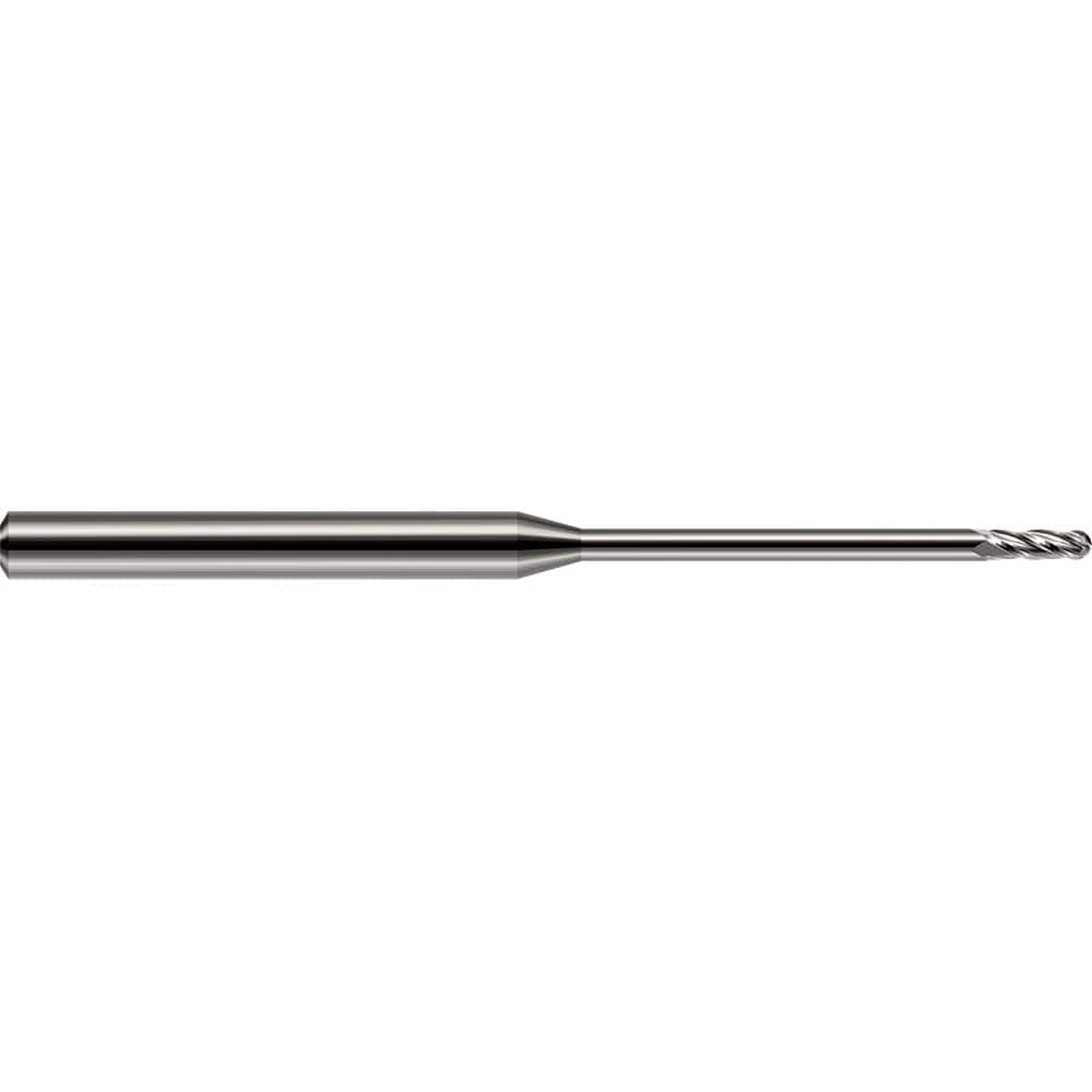 Harvey Tool - Ball End Mills; Mill Diameter (mm): 1.20 ; Mill Diameter (Inch): 3/64 ; Mill Diameter (Decimal Inch): 0.0470 ; Number of Flutes: 4 ; Length of Cut (Decimal Inch): 0.1410 ; Material: Solid Carbide - Exact Industrial Supply