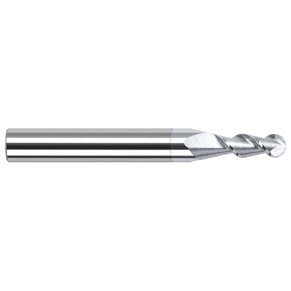 Harvey Tool - 0.06" Diam, 0.18" LOC, 2 Flute Solid Carbide Ball End Mill - Exact Industrial Supply