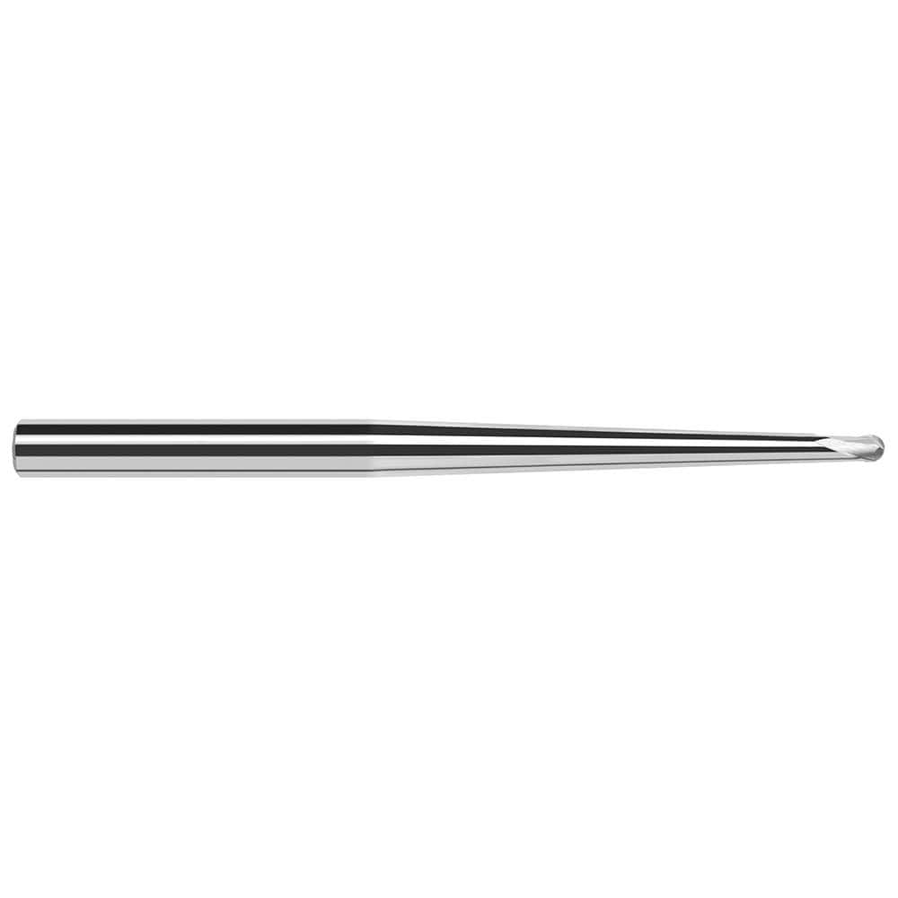 Harvey Tool - Ball End Mills; Mill Diameter (Inch): 1/16 ; Mill Diameter (Decimal Inch): 0.0620 ; Number of Flutes: 2 ; Length of Cut (Decimal Inch): 0.0500 ; Material: Solid Carbide ; Overall Length (Inch): 2 - Exact Industrial Supply