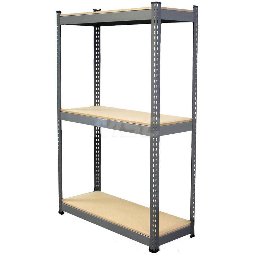 14 Gauge Heavy-Duty Rivet Shelving: 84″ Wide, 6″ High 3 Shelf, 1,325 lb Shelf Capacity