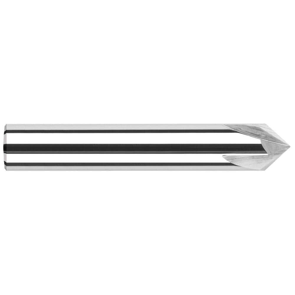 Harvey Tool - 1/4" Diam 35° 2-Flute Single End Solid Carbide Chamfer Mill - Exact Industrial Supply