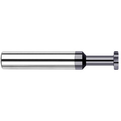 Harvey Tool - 1/16" Cut Diam, 1/64" Cut Width, 1/8" Shank, Straight-Tooth Woodruff Keyseat Cutter - Exact Industrial Supply