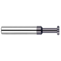 Harvey Tool - 1/4" Cut Diam, 1/32" Cut Width, 1/4" Shank, Straight-Tooth Woodruff Keyseat Cutter - Exact Industrial Supply