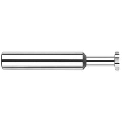 Harvey Tool - 1/4" Cut Diam, 1/32" Cut Width, 1/4" Shank, Straight-Tooth Woodruff Keyseat Cutter - Exact Industrial Supply