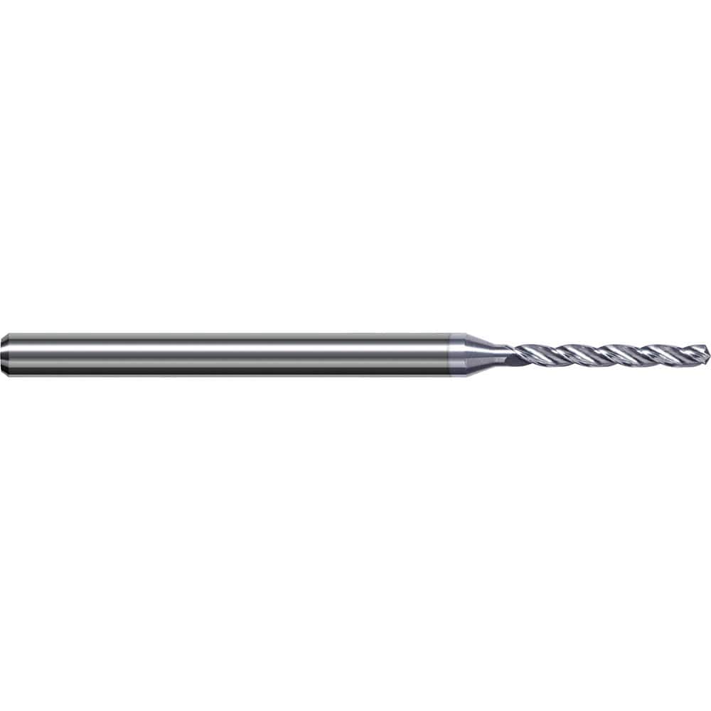 Micro Drill Bit: 0.043″ Dia, 130 °, Solid Carbide TiB2 Finish, RH Cut, Spiral Flute