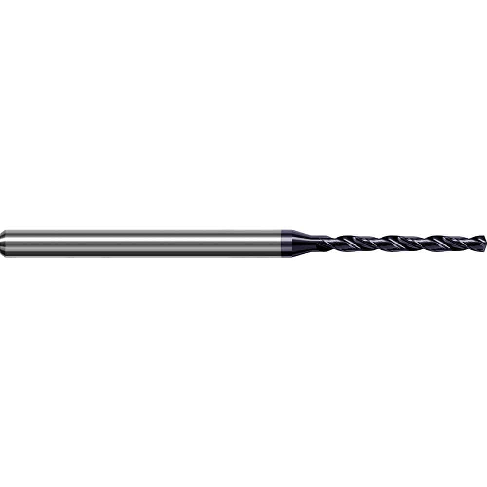 Micro Drill Bit: 0.089″ Dia, 140 °, Solid Carbide AlTiN Finish, RH Cut, Spiral Flute