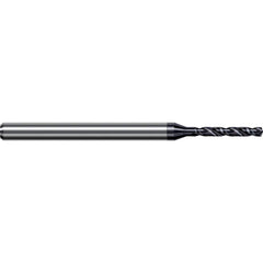 Micro Drill Bit: 140 °, Solid Carbide AlTiN Nano Finish, RH Cut, Spiral Flute, Straight-Cylindrical Shank