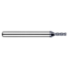 Miniature End Mills - Stub & Standard - 0.0250″ Cutter Diameter × 0.0370″ Length of Cut Carbide Square End Mill, 2 Flutes, AlTiN Coated