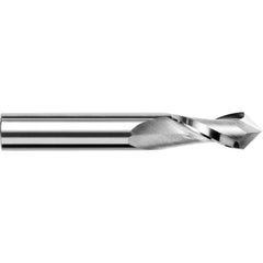 Harvey Tool - 1/16" Diam, 3/16" LOC, 2 Flute 90° Point Angle Solid Carbide Drill Mill - Exact Industrial Supply