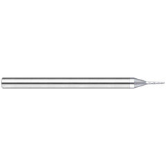 Harvey Tool - 3° per Side 0.03" Small End Diam 5/32" LOC 3-Flute Solid Carbide Tapered Square End Mill - Exact Industrial Supply