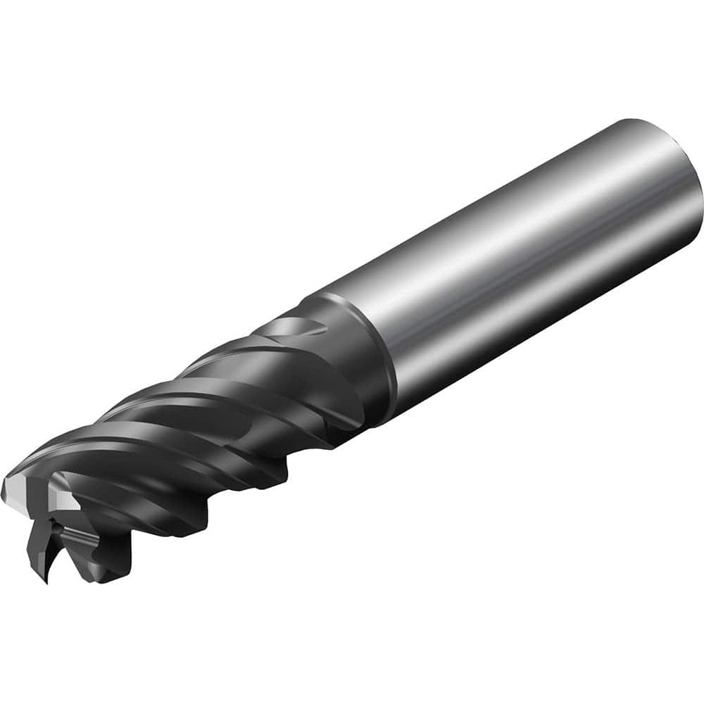 Sandvik Coromant - Corner Radius & Corner Chamfer End Mills; Mill Diameter (Inch): 0.5 ; Mill Diameter (Decimal Inch): 0.5000 ; End Type: Corner Radius ; Corner Radius (mm): 2.29 ; Corner Radius (Decimal Inch): 0.09 ; Number of Flutes: 4 - Exact Industrial Supply
