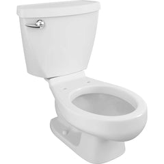 American Standard - Toilets; Type: Two-piece ; Bowl Shape: Round ; Mounting Style: Floor ; Gallons Per Flush: 1.28 ; Overall Height: 24.5 ; Overall Width: 17.25 - Exact Industrial Supply