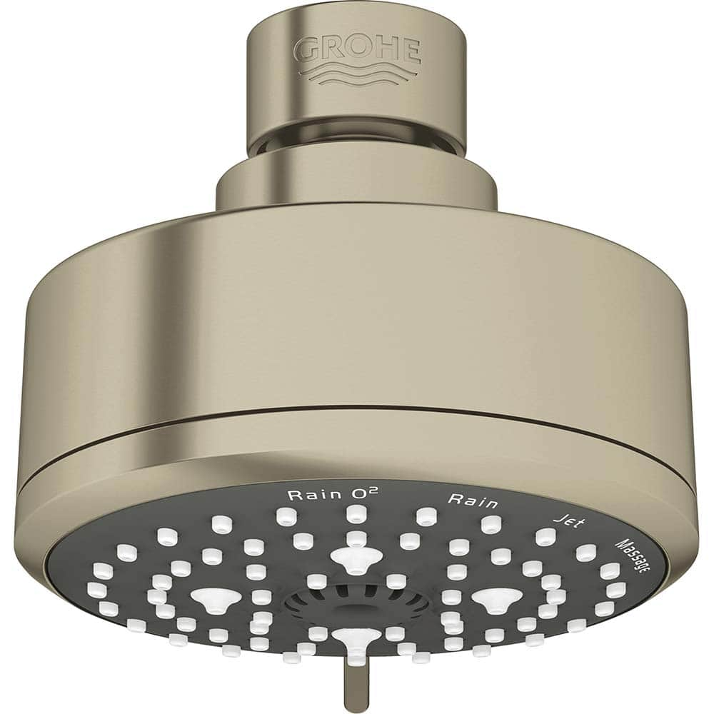 Grohe - Shower Heads & Accessories; Type: Shower Head ; Material: Metal ; GPM: 1.75 ; Face Diameter: 4 (Inch); Finish/Coating: Polished Chrome ; Settings: Spray, Pulse, Combination Pulse-Massage - Exact Industrial Supply