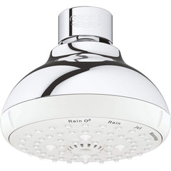 Grohe - Shower Heads & Accessories; Type: Shower Head ; Material: Metal ; GPM: 2.50 ; Face Diameter: 4 (Inch); Finish/Coating: Polished Chrome ; Settings: Spray, Pulse, Combination Pulse-Massage - Exact Industrial Supply